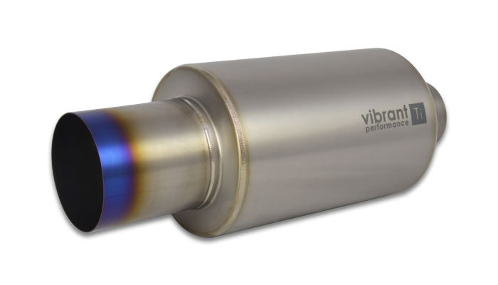 VIBRANT PERFORMANCE 17560 Muffler with Straight Cu t Burnt Tip  2.5in Inlet