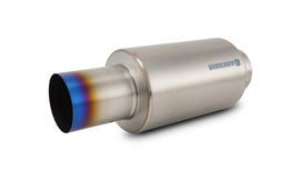 VIBRANT PERFORMANCE 17566 Muffler with Straight Cu t Burnt Tip  4in Inlet