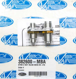 VINTAGE AIR 382600-MBA 2 Way In Line Bulkhead #6 and #10 O-Ring