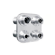 Load image into Gallery viewer, VINTAGE AIR 384600-MBA 4 Way Square Bulkhead #6 &amp; #10 O-Ring