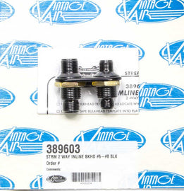 VINTAGE AIR 389603 2 Way In Line Bulkhead #6 and #8 O-Ring