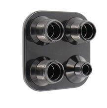Load image into Gallery viewer, VINTAGE AIR 389800 Vintage Air 389800 4-Way Square Bulkhead Plate with 8 AN and 10 AN O-Ring Ports