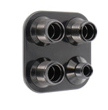 VINTAGE AIR 389800 Vintage Air 389800 4-Way Square Bulkhead Plate with 8 AN and 10 AN O-Ring Ports