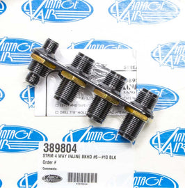 VINTAGE AIR 389804 4-Way In Line Bulkhead #6 and #10 O-Ring