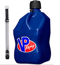 Load image into Gallery viewer, VP RACING 3532-CA-HOSE VP Racing 3532-CA-HOSE 5.5 Gallon Blue Square Utility Jug with Filler Hose and O-Ring Seal Cap