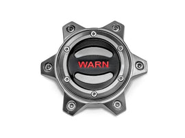 WARN 104484 6 Lug Wheel Center Cap Gunmetal and Red