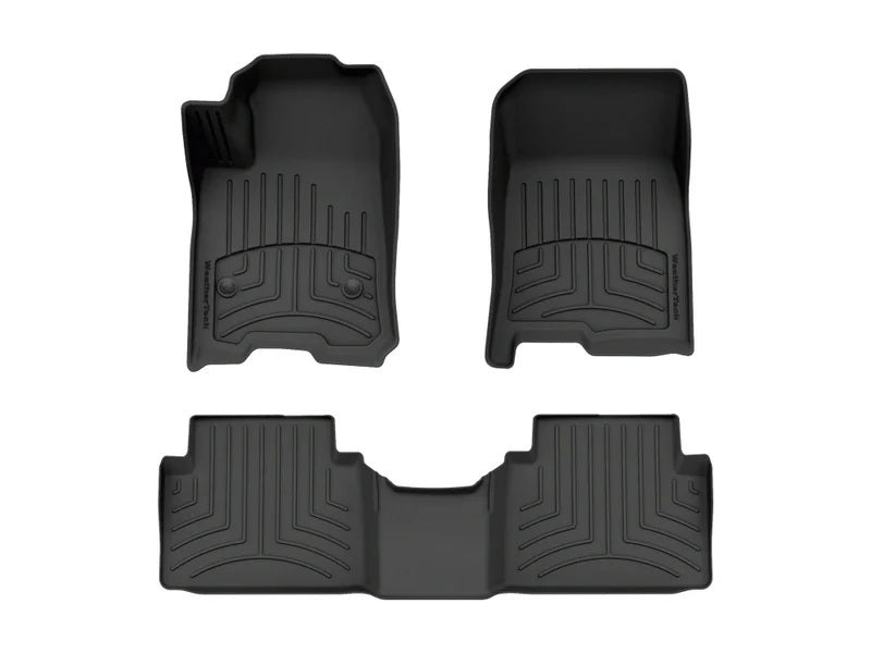 WEATHERTECH 441818-1-2IM WeatherTech Floor Liners HP for 2023-2025 Chevrolet Colorado and GMC Canyon, Front and 2nd Row, Black Textured Plastic Kit