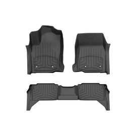 WEATHERTECH 441846-1-3IM WeatherTech HP FloorLiner Front and 2nd Row for 2024–2026 Toyota Tacoma, Black – Part 441846-1-3IM