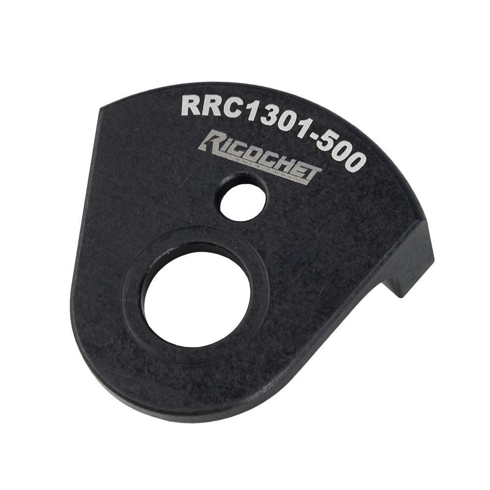 WEHRS MACHINE RRC1301-500 WEHRS MACHINE Shock Cover Base with 1/2 Inch Hole - Aluminum, Black Anodized (Part RRC1301-500)