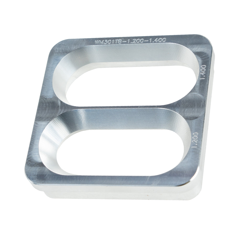WEHRS MACHINE WM301TB-1.200-1.400 WEHRS MACHINE Carb Insert Twin Blade 1 Inch Tall, 1.200-1.400 Inch Width - Aluminum Restrictor Plate