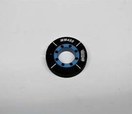 WEHRS MACHINE WM455-500 WEHRS MACHINE Adjustable Bump Stop Fine Tuner 1/2 in Shock Shaft - Aluminum with Black and Blue Anodized Finish