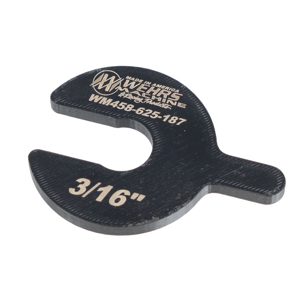 WEHRS MACHINE WM458-625-187 WEHRS MACHINE Bump Stop Packer Shim 0.188 inch Thick, 5/8 inch Shaft, Black Plastic