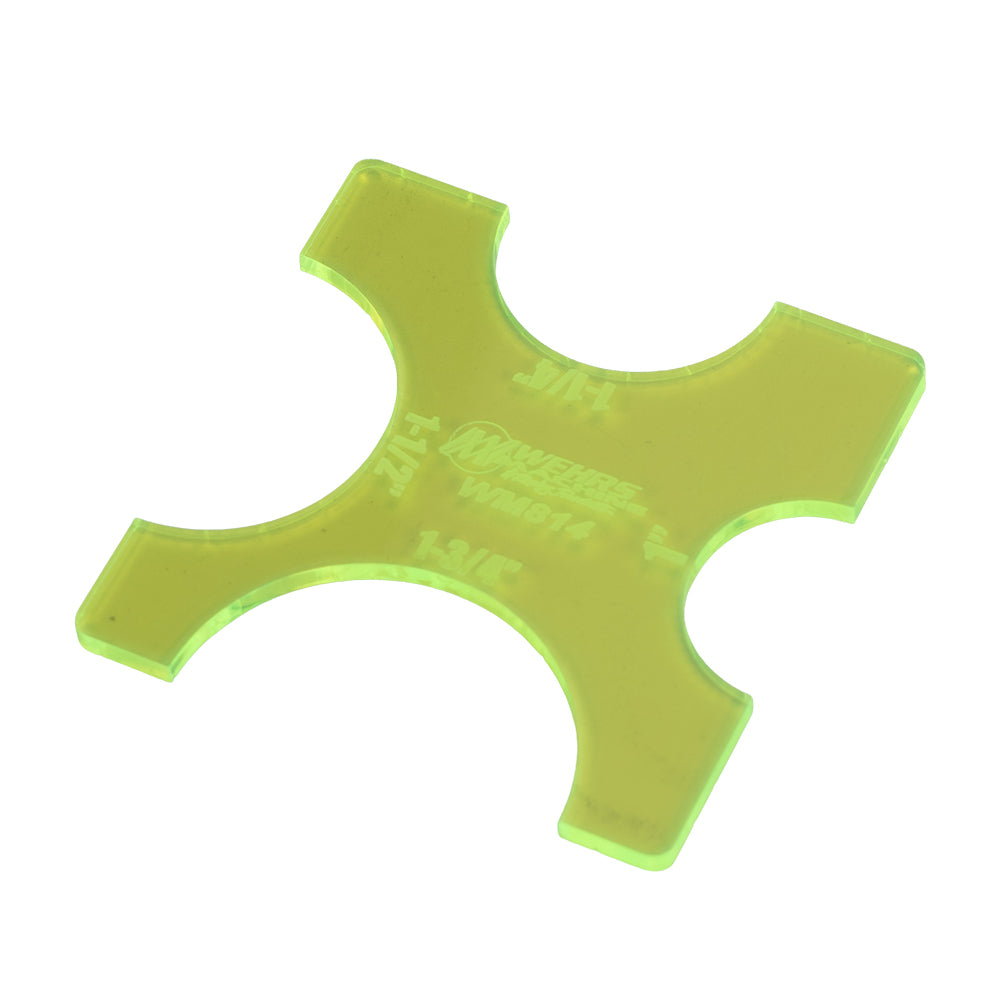 WEHRS MACHINE WM814 WEHRS MACHINE WM814 Fluorescent Green Tubing Size Gauge – 1/1.25/1.5/1.75 Inch Diameter