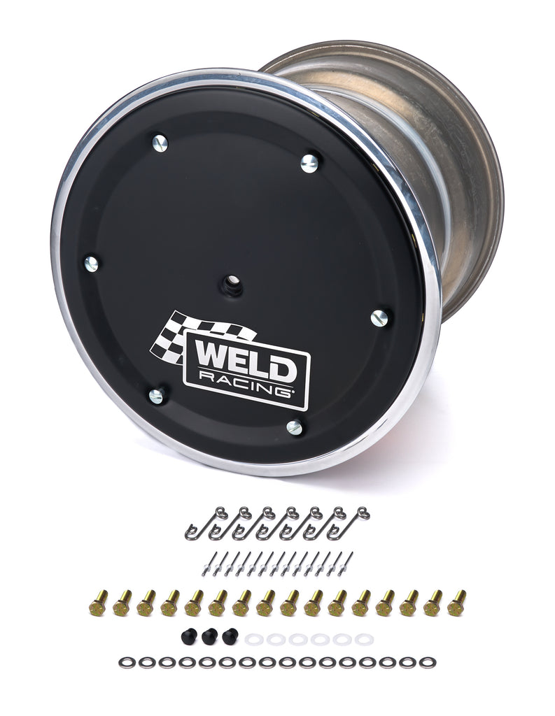 WELD RACING 559-5455BC-6 15 X 14 Wide 5 XL 5in BS Bead-Loc w/Black Cover