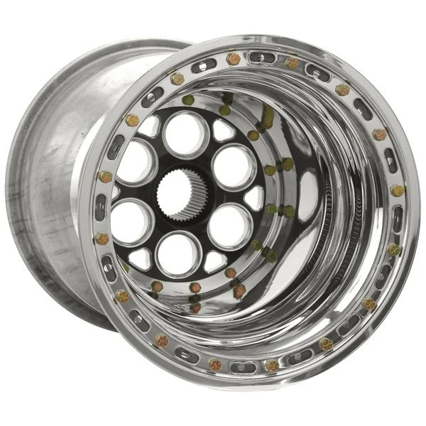 WELD RACING 735B-51748K-6 15x17 Blk Magnum Sprint Wheel 8in BS DB