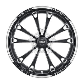 WELD RACING 84C-1704204-B Weld Racing V-Series Frontrunner 17x4.5 Inch Drag Wheel with Black Powder Coat Finish, Part Number 84C-1704204-B