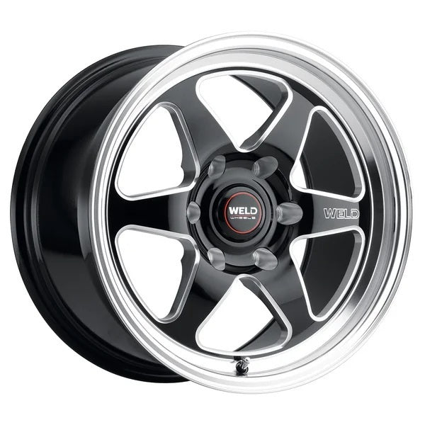 WELD RACING S10609589P28 WELD RACING Ventura 6 Street Wheel – 20x9.5 Inches with Machined Lip and Black Finish