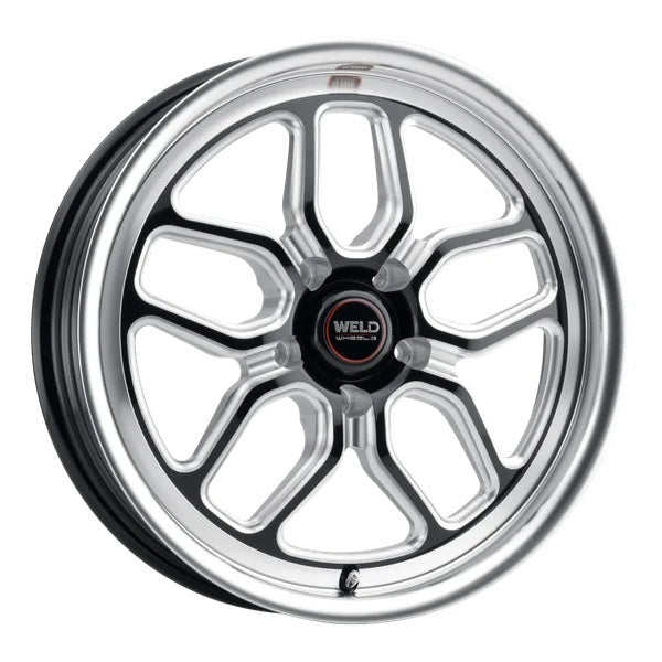 WELD RACING S1528C067N23 Weld Racing 18x5 Laguna Drag Wheel - Black Machined Aluminum with 5x4.50 Bolt Pattern