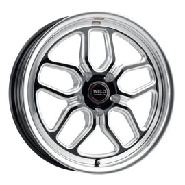 WELD RACING S1528C067N23 Weld Racing 18x5 Laguna Drag Wheel - Black Machined Aluminum with 5x4.50 Bolt Pattern