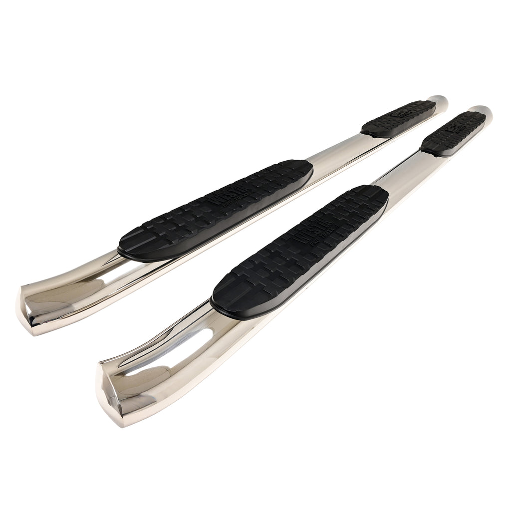 WESTIN 21-26480 Westin PRO TRAXX 4-Inch Oval Curved Nerf Step Bars for Ford Compact Trucks (2022-2024) - Stainless Steel Polished with Mount Kit Included