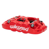 WILWOOD 120-17203-RD Wilwood XRS4R 4-Piston Brake Caliper for 14-Inch Rotors, Red Powder Coat, Part Number 120-17203-RD