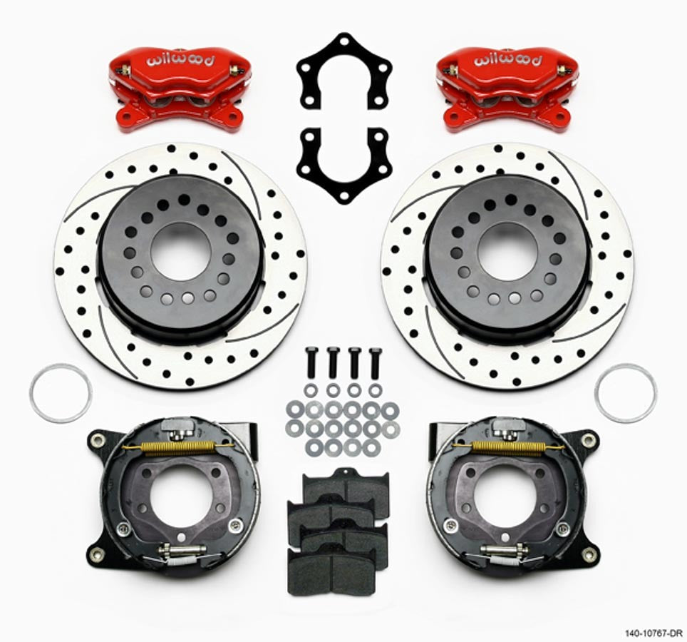 WILWOOD 140-10767-DR Rear Brake Kit Dynalite Mopar / Dana w/Park Brk