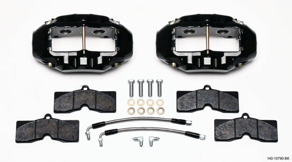 WILWOOD 140-10790-BK Rear Brake Kit 65-82 Corvette Black Caliper