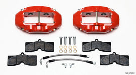 WILWOOD 140-10790-R Rear Brake Kit 65-82 Corvette Red Powdercoat