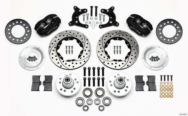 WILWOOD 140-11022-D HD Front Brake Kit 62-72 A Body Drum Spindle