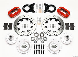 WILWOOD 140-11072-DR Front Disc Brake Kit Red HD 65-69 Mustang