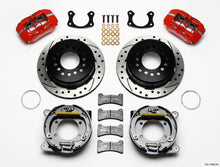 Load image into Gallery viewer, WILWOOD 140-11389-DR Rear Disc Brake Kit Big Ford Red Caliper Drilled