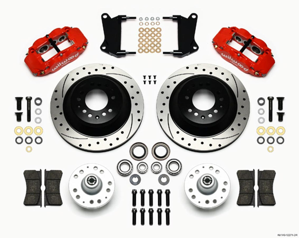 WILWOOD 140-12271-DR Front Disc Brake Kit Red 67-72 Camaro Nova 12.88