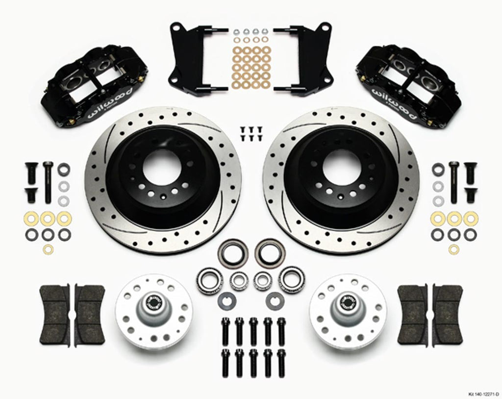 WILWOOD 140-12271-D Front Disc Brake Kit Blk 67-72 Camaro Nova 12.88