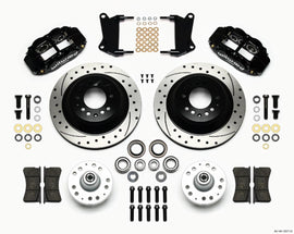WILWOOD 140-12271-D Front Disc Brake Kit Blk 67-72 Camaro Nova 12.88