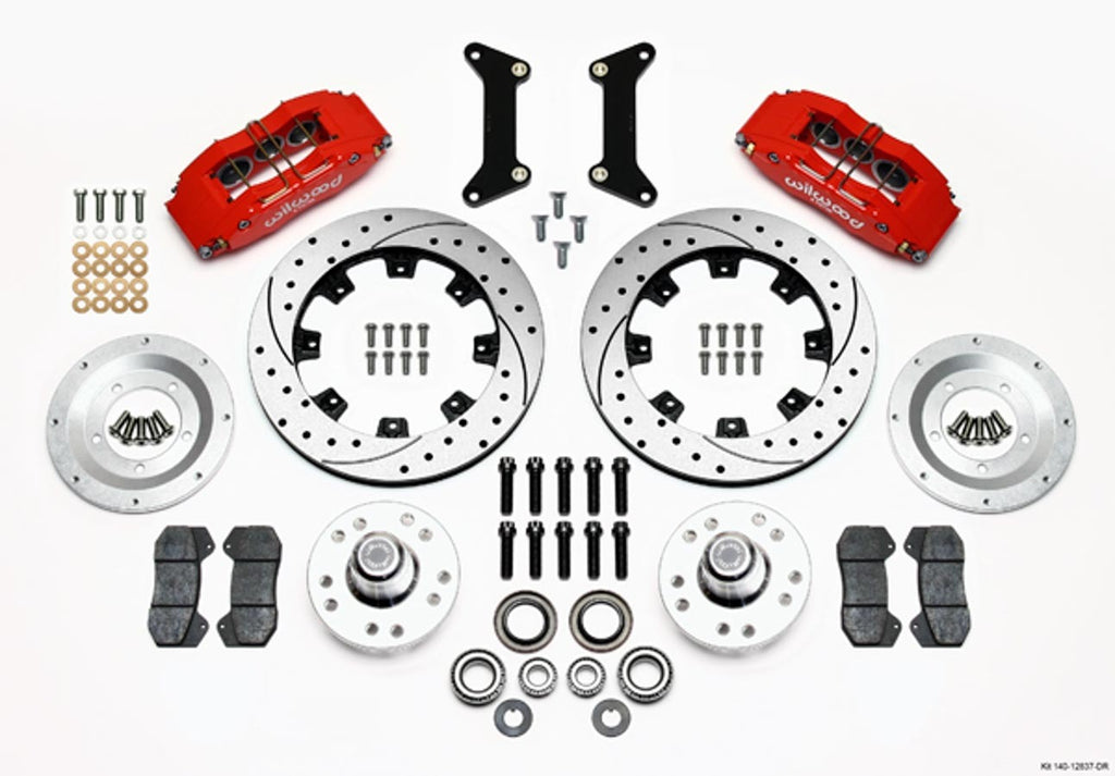 WILWOOD 140-12837-DR Front Brake Kit 80-87 GM G-Body 6 Piston Caliper