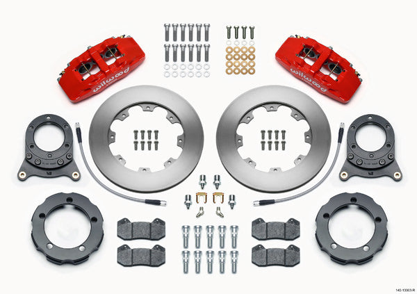 WILWOOD 140-13303-R Wilwood Dynapro Front Brake Kit with Red Calipers for 1966–1975 Ford Bronco, Part 140-13303-R