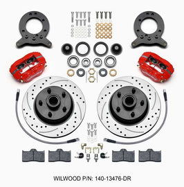 WILWOOD 140-13476-DR Front Disc Brake Kit Blk 65-59 Mustang Hub/Rotor