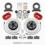 WILWOOD 140-13476-DR Front Disc Brake Kit Blk 65-59 Mustang Hub/Rotor