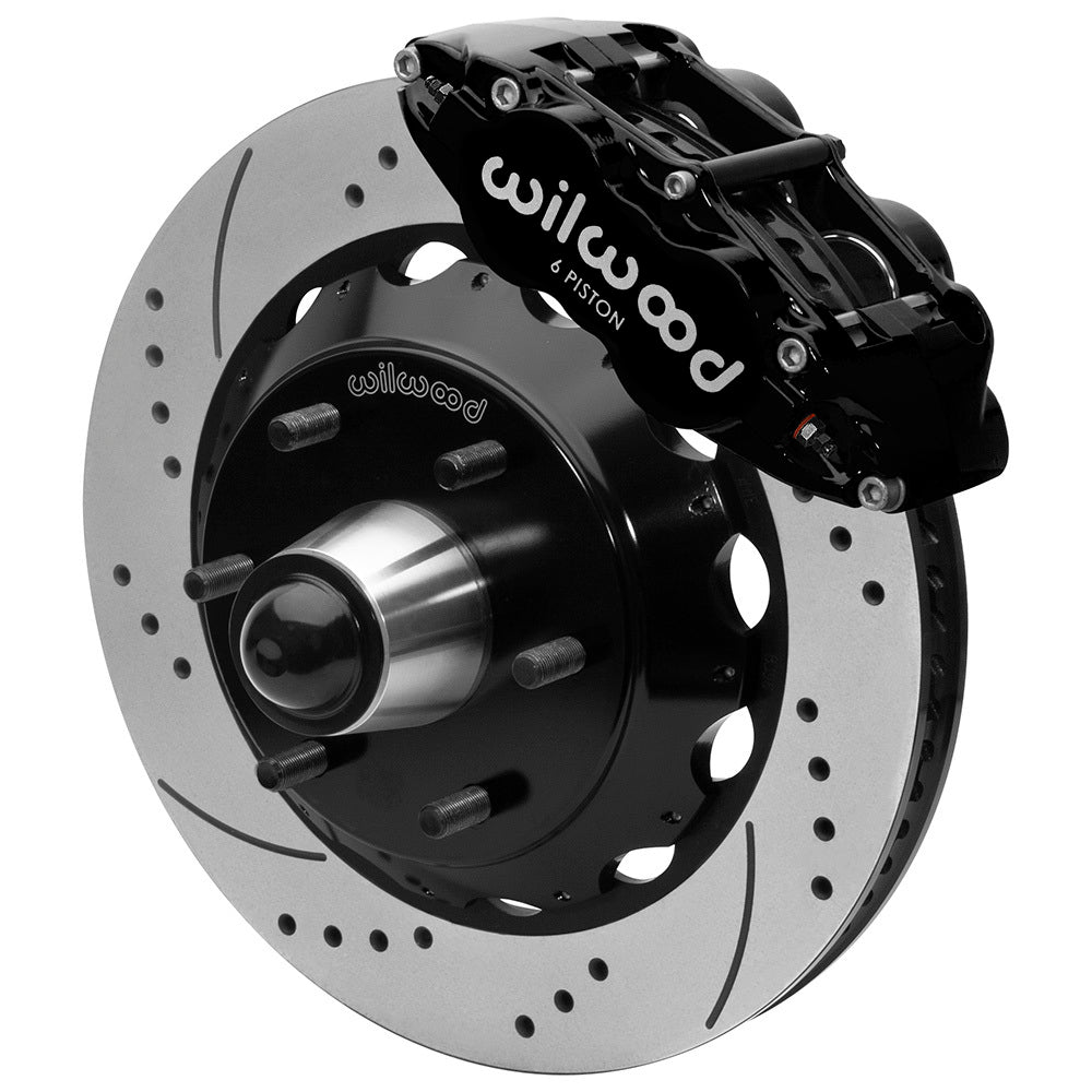 WILWOOD 140-16458-D Front Brake Kit C10 6Lug FNSL6R 14in Drilled Blk