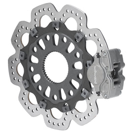 WILWOOD 140-18215 Wilwood GP200 Rear Brake Kit with 10.5-Inch Drilled and Scalloped Rotor for Sprint Cars