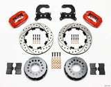 WILWOOD 140-2112-DR Brake Kit Rear Chevy 12- Bolt Billet Caliper Red