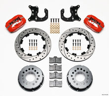 Load image into Gallery viewer, WILWOOD 140-2118-DR P/S Rear Disc Kit New Big Ford Drilled Red