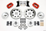 WILWOOD 140-7675-DR Front Brake Kit 67-72 Camaro Nova Red Calipers