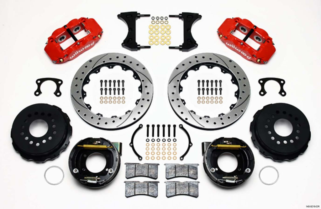 WILWOOD 140-9219-DR Rear Disc Brake Kit Red Ford New Style 12.88