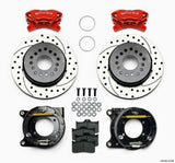 WILWOOD 140-9315-DR Brake Kit Rear GM 12 Bolt Drilled Red