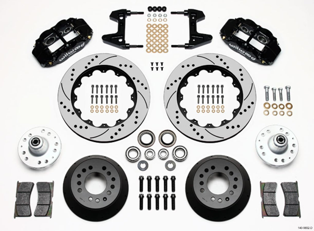 WILWOOD 140-9802-D Brake Kit Front 74-78 Pinto / Mustang Drilled