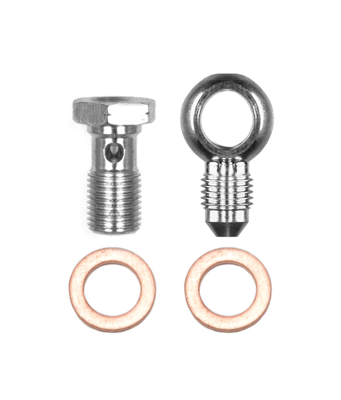 WILWOOD 220-14431 Wilwood 220-14431 Banjo Bolt Adapter Kit, 3 AN Male to 10 mm x 1.0 Banjo