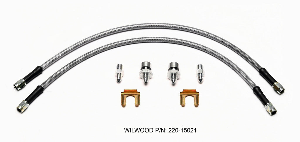WILWOOD 220-15021 Wilwood 220-15021 Flexline Kit AN Hose Assembly with 3/8-24 Female Fittings
