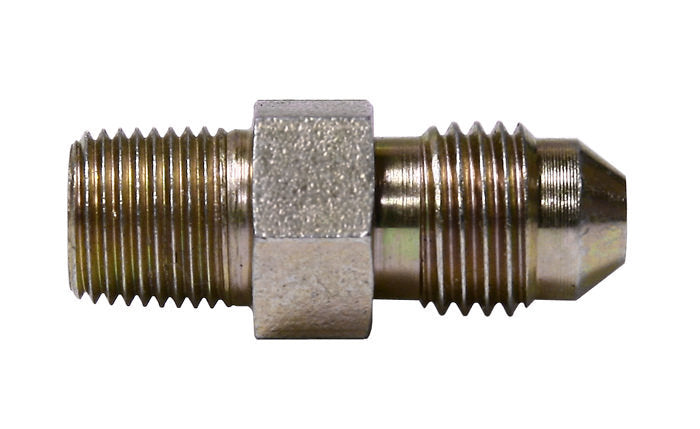 WILWOOD 220-9075 Wilwood 220-9075 Straight Adapter Fitting, 4 AN Male to 1/8-27 NPT Male