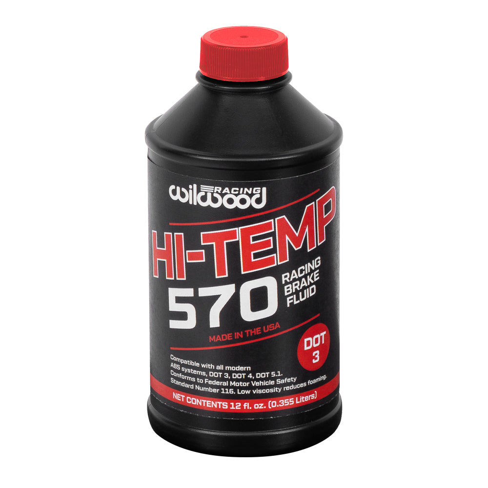 WILWOOD 290-2210 Wilwood Hi-Temp 570 DOT 3 Brake Fluid, 12 oz Bottles, 6-Pack – Part Number 290-2210